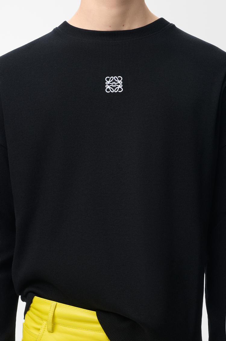 LOEWE Oversized fit long sleeve T-shirt in cotton Black