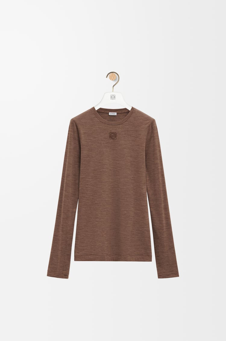 LOEWE ロングスリーブ トップス（ストレッチウール） チョコレートブラウン