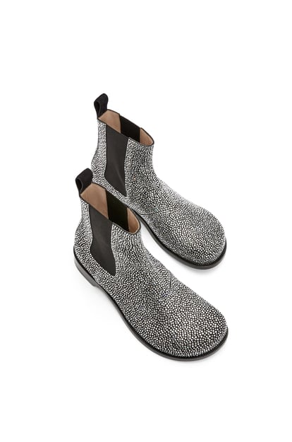 LOEWE Campo Chelsea boot in calf suede and allover rhinestones 黑色 plp_rd
