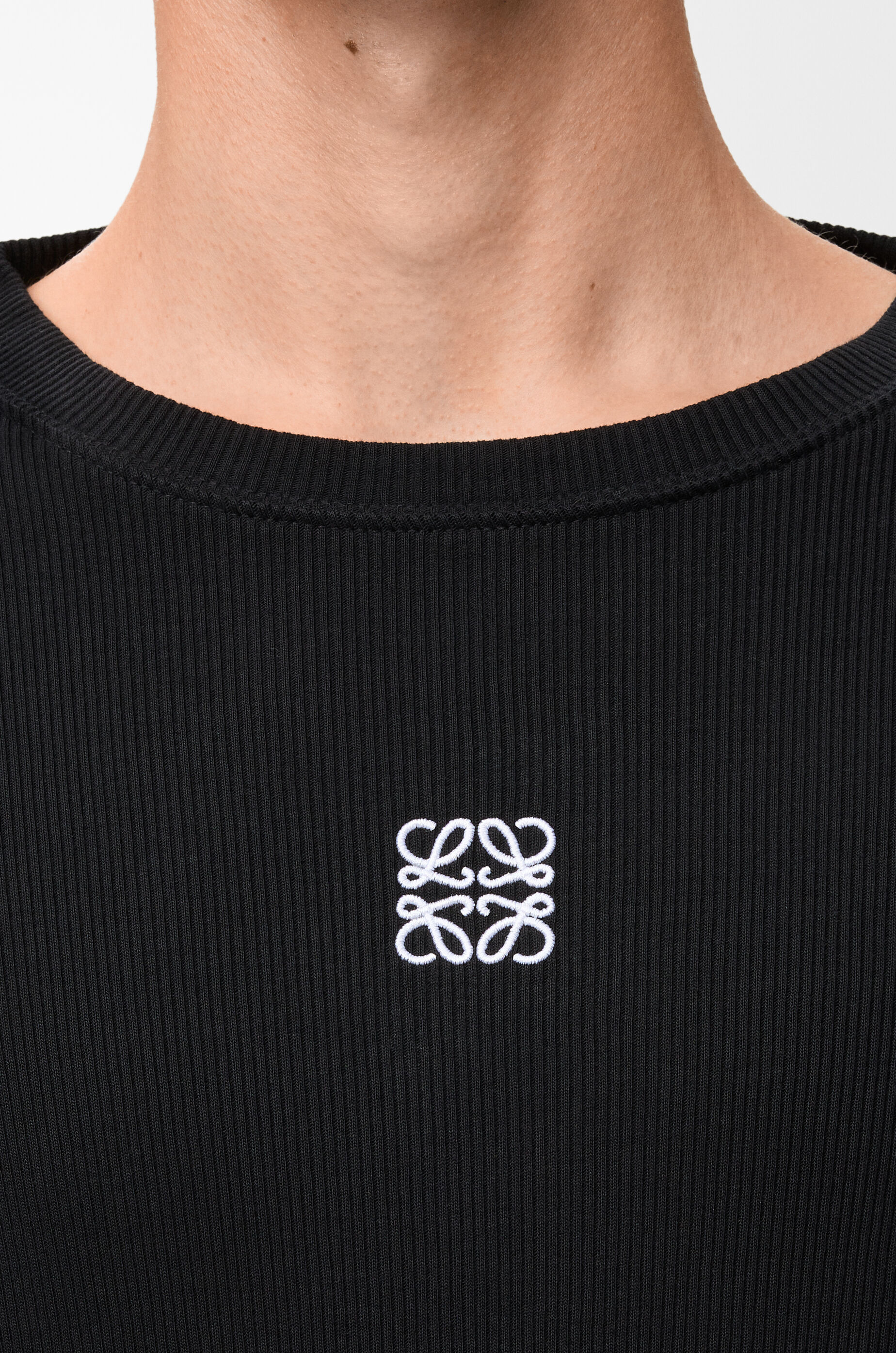 オーバーサイズフィット ロングスリーブ Tシャツ（コットン） ブラック