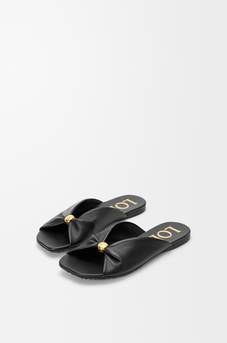 LOEWE Sandalia Pebble Soft en piel napa de cordero Negro