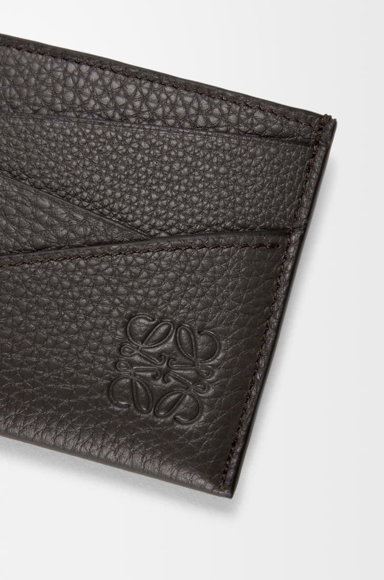 LOEWE 퍼즐 플레인 카드홀더 - 유연한 그레인 카프스킨 다크 그레이