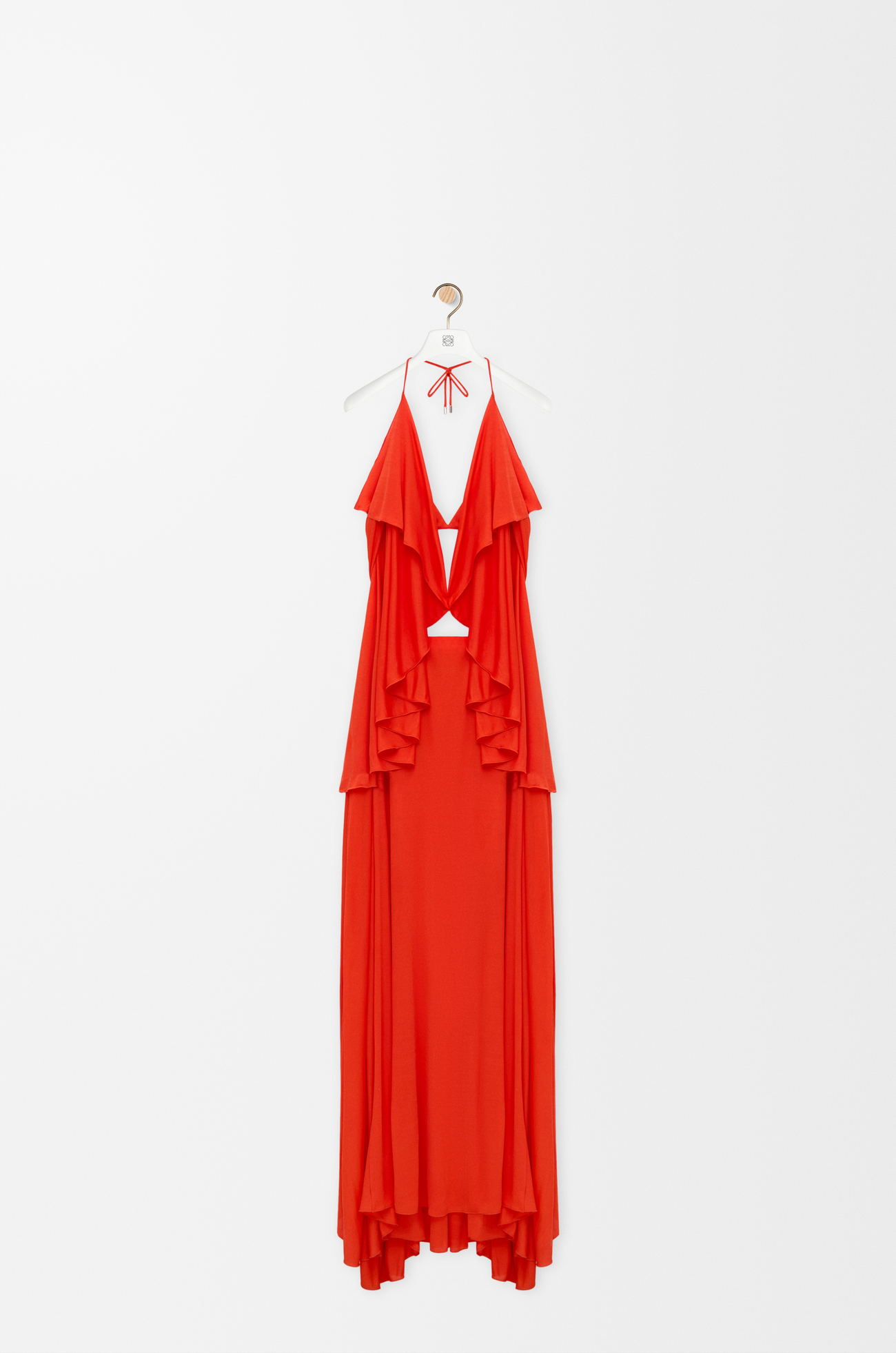 LOEWE Dress in crepe viscose Orange