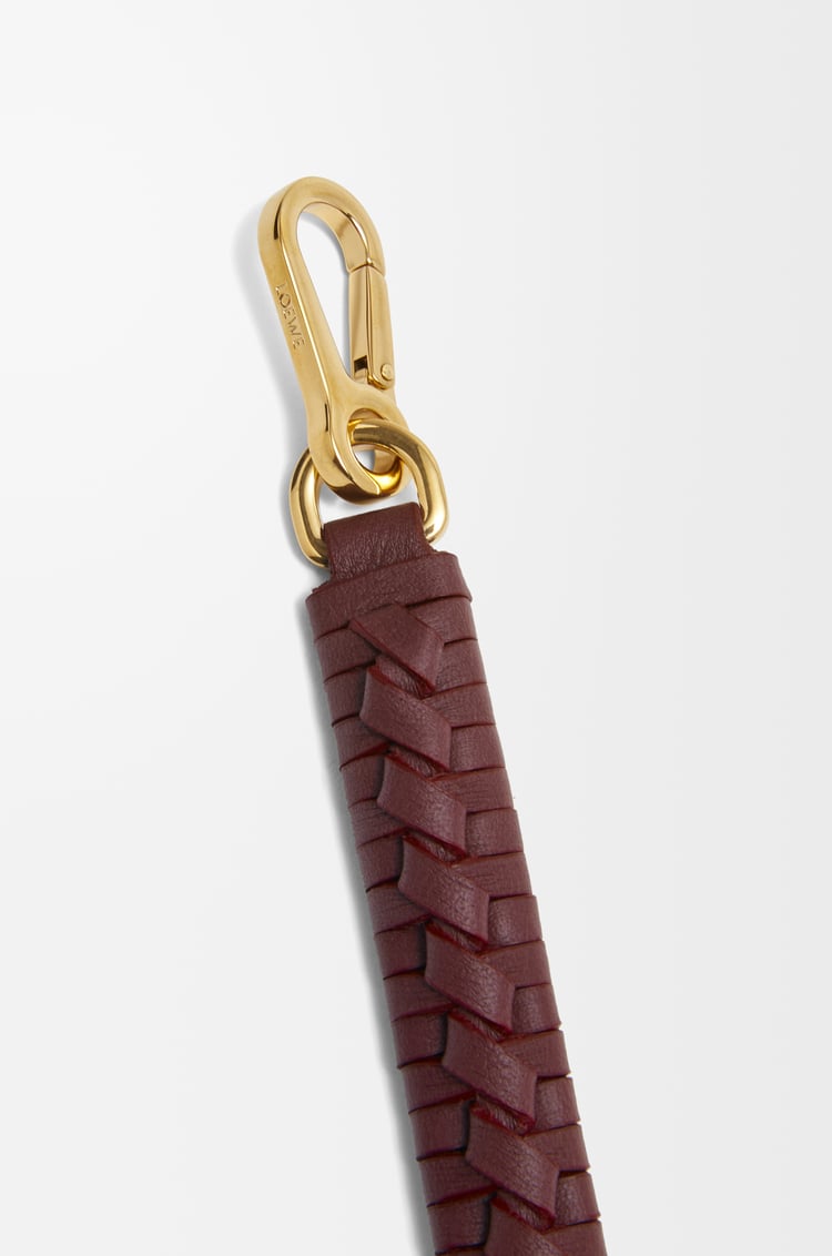 LOEWE Woven spiral strap in classic calfskin Dark Burgundy