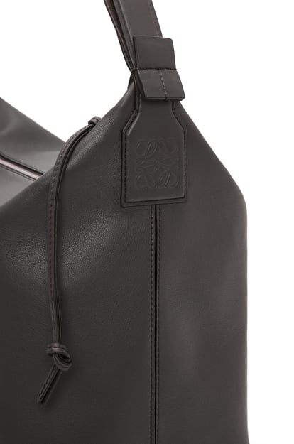 LOEWE Cubi Crossbody bag in supple smooth calfskin and jacquard Dark Grey plp_rd
