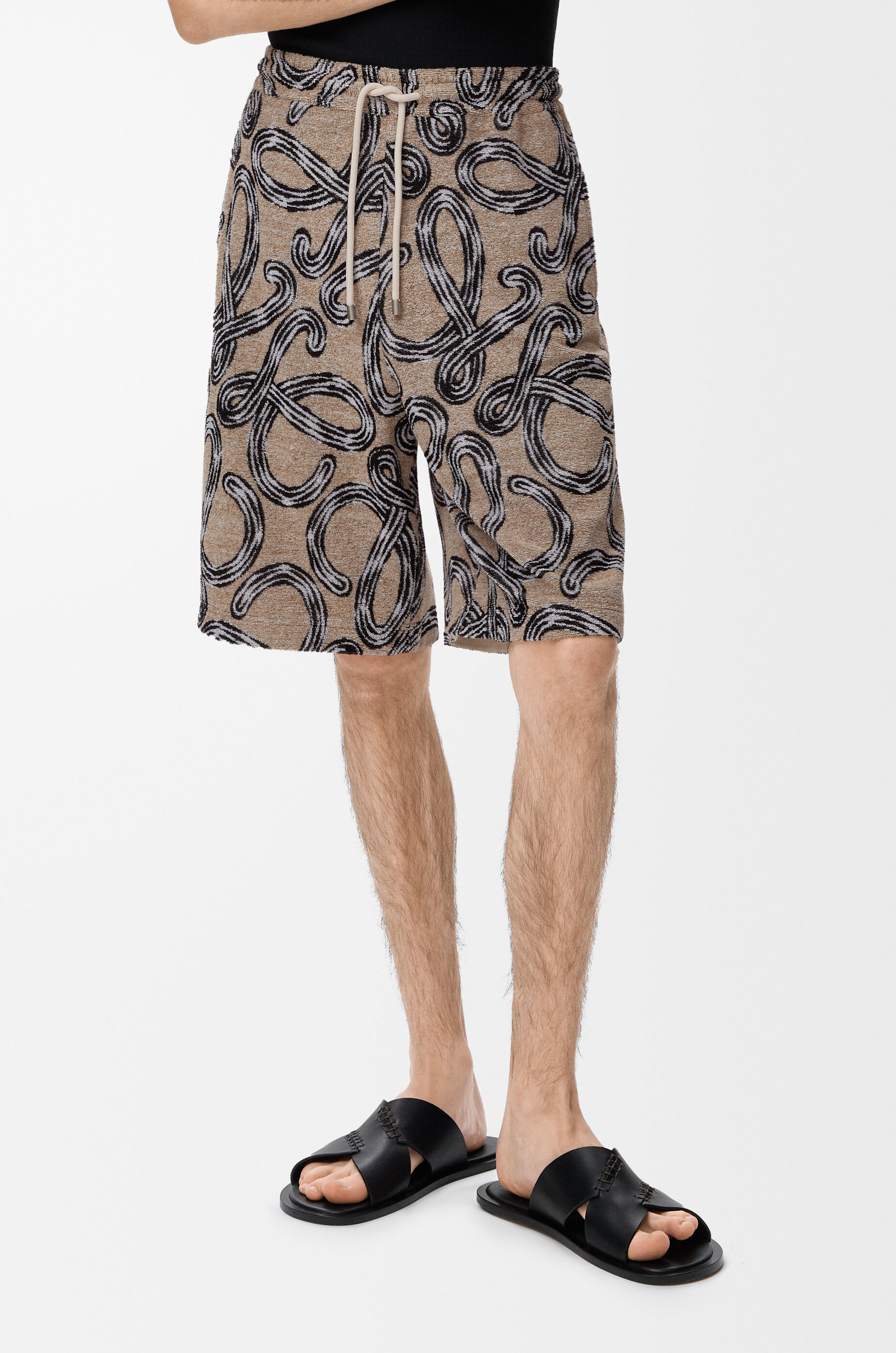 Shorts in jacquard terry Beige - LOEWE USA Official Website