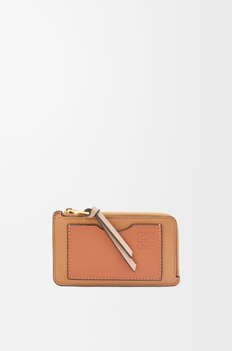 LOEWE Coin cardholder in soft grained calfskin Toffee/Tan