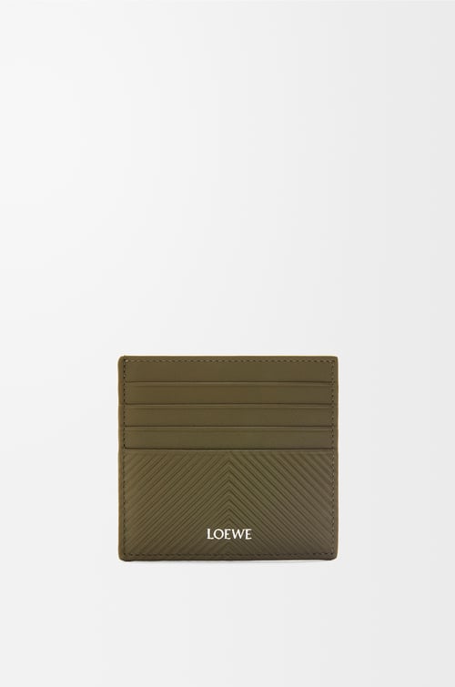 LOEWE Tarjetero abierto en piel de ternera Verde Caqui Oscuro plp_rd