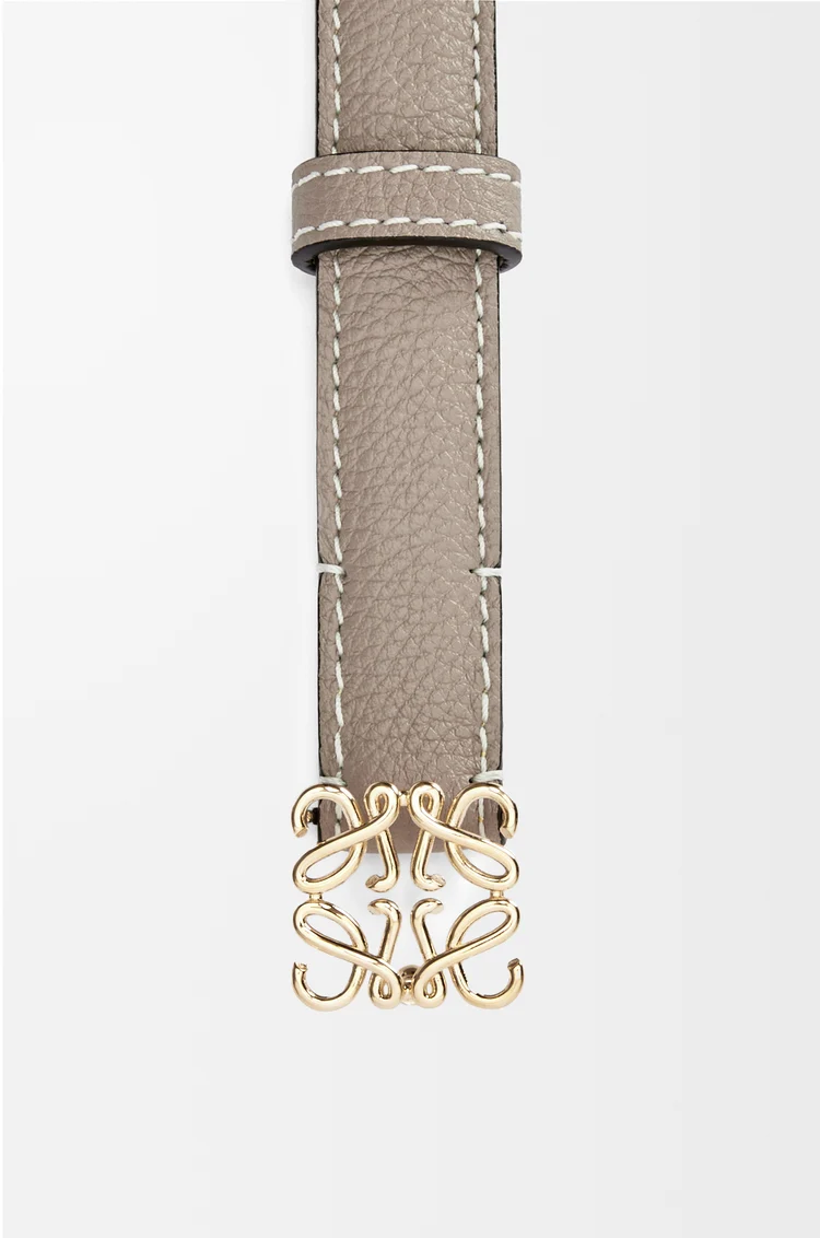 LOEWE Anagram belt in grained calfskin Sand/Gold