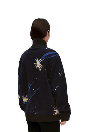 LOEWE Magical Sky fleece jacket in polyester Dark Blue/Multicolor