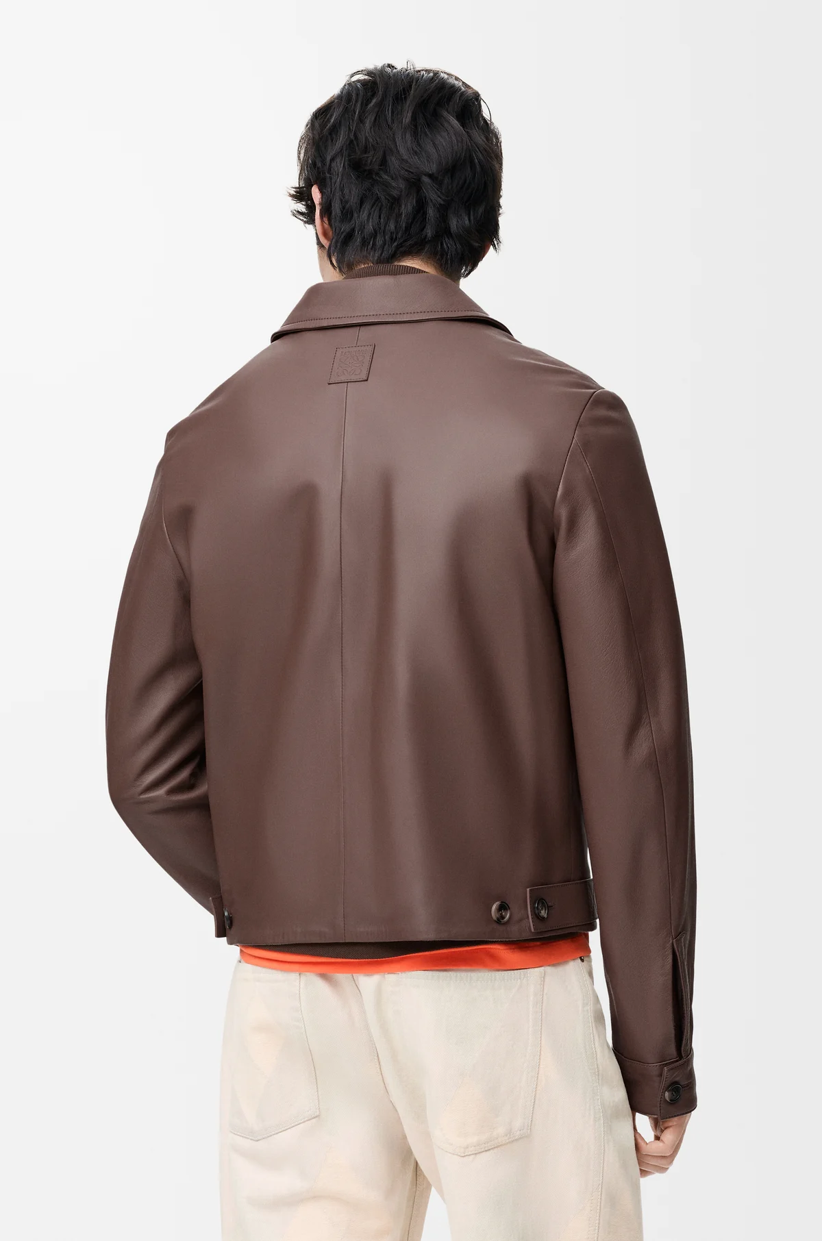 Zip-up jacket in nappa lambskin Brown - LOEWE USA Official Website