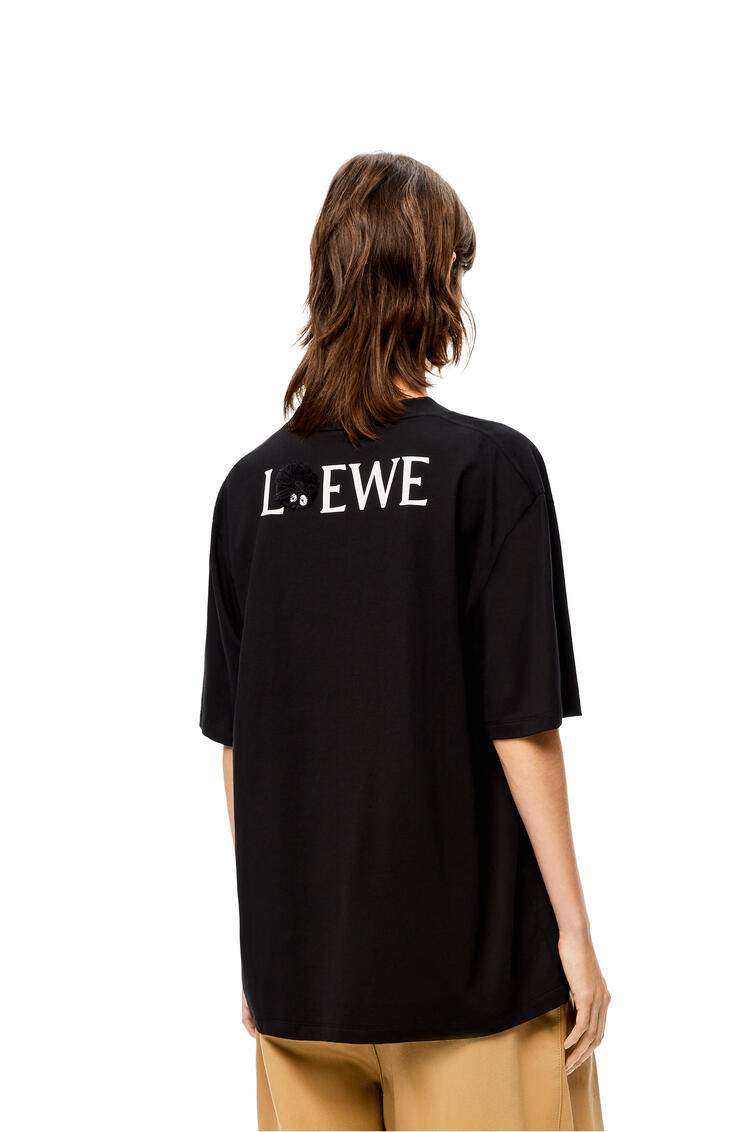LOEWE Kaonashi embroidered T-shirt in cotton Black/Multicolor pdp_rd