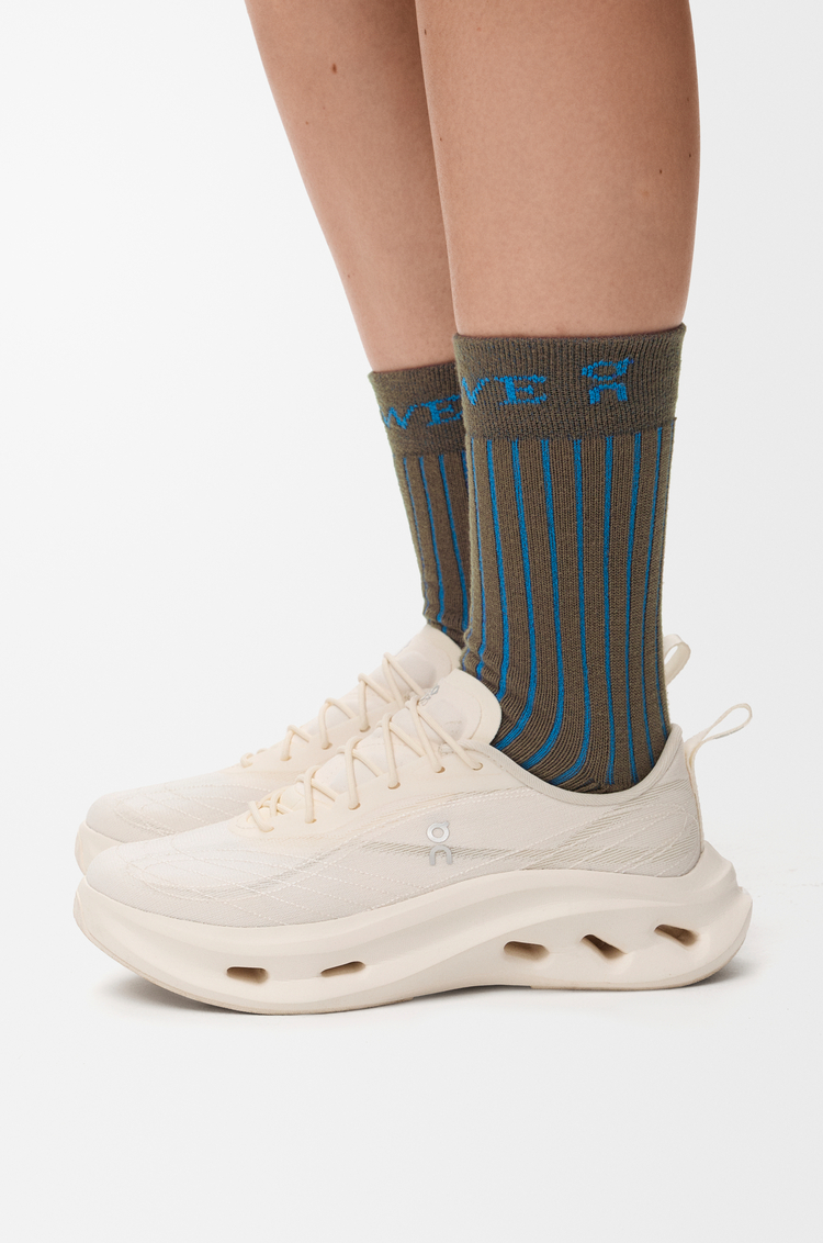 LOEWE Socks in cotton blend Khaki Green