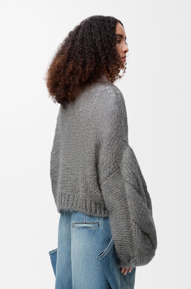 LOEWE Pull Anagram en mohair Gris Chiné
