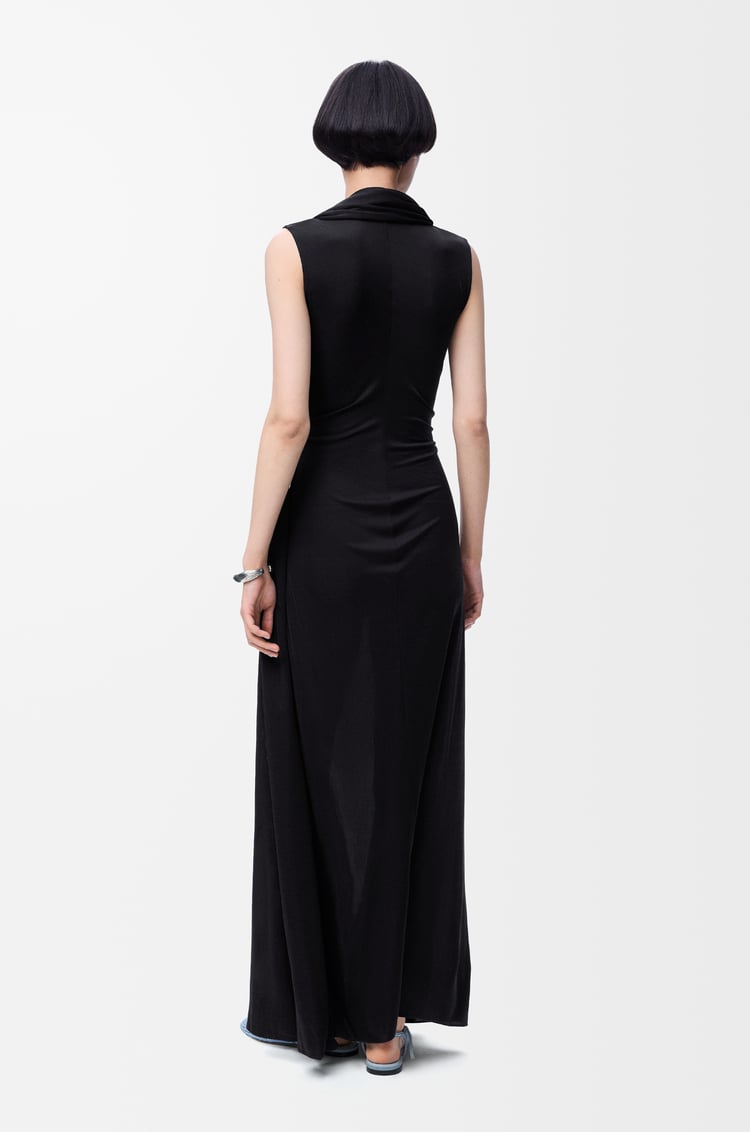 LOEWE Flamenco dress in silk Black