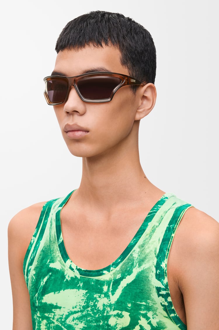 LOEWE Arch Mask sunglasses Transparent Brown