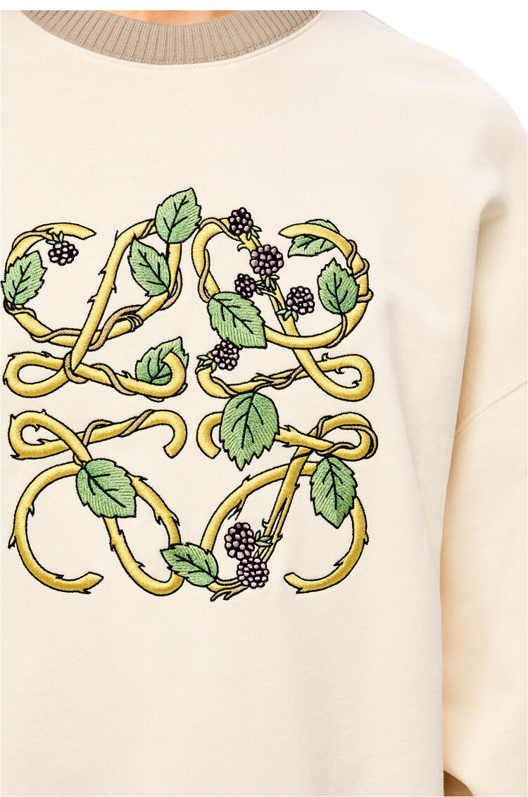 LOEWE Herbarium Anagram sweatshirt in cotton Ecru/Multicolor pdp_rd