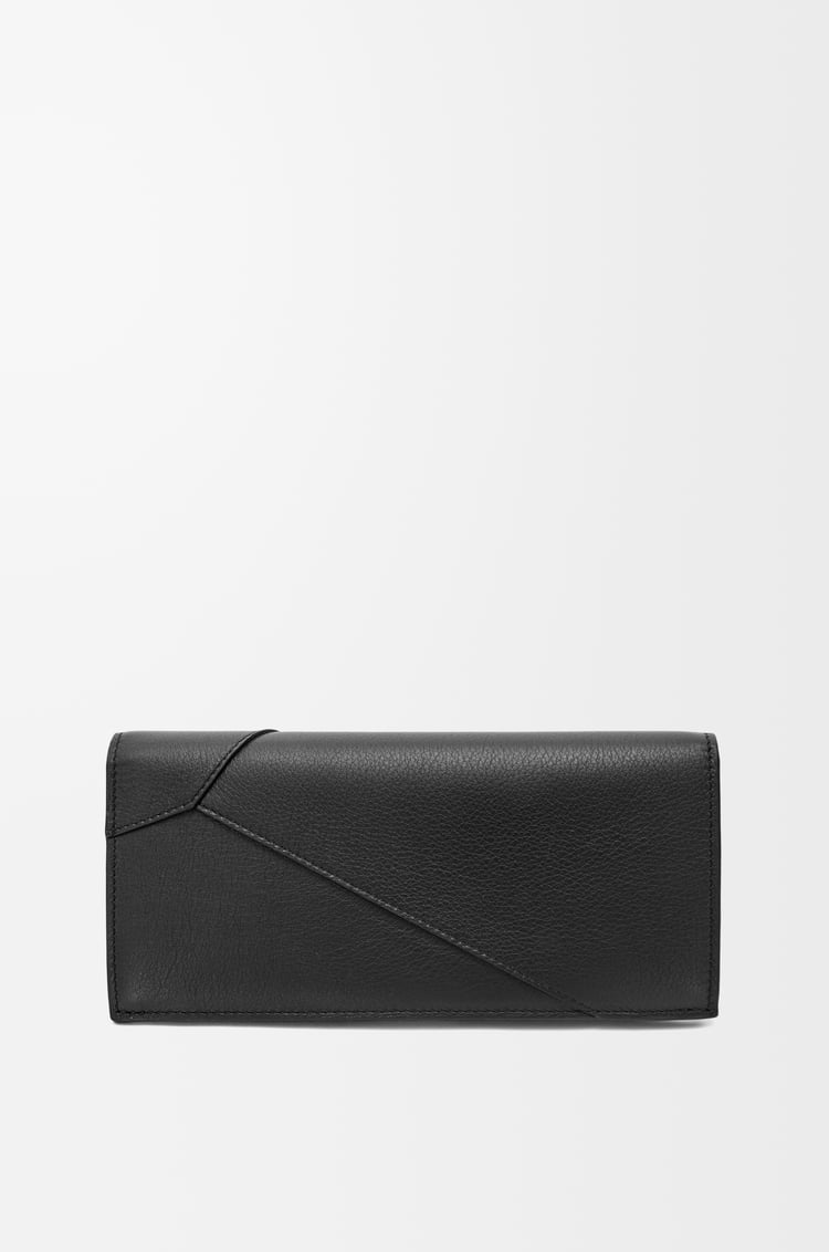 LOEWE Puzzle long horizontal wallet in classic calfskin Black