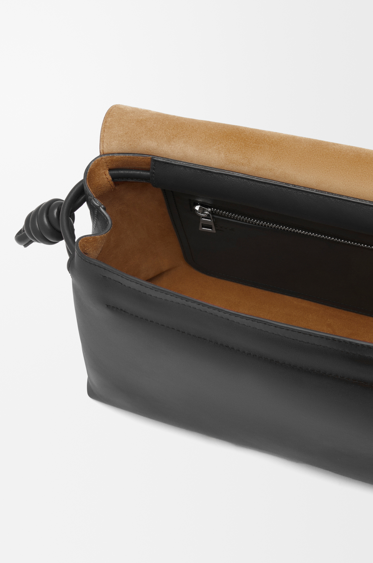 LOEWE Flamenco satchel in shiny supple calfskin Black plp_rd