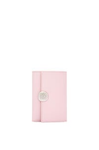 LOEWE Pebble small vertical wallet in shiny nappa calfskin Blossom
