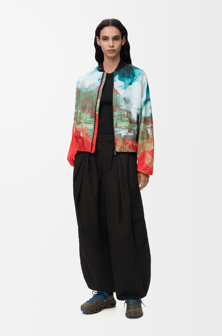 LOEWE Zip-up jacket in technical shell Multicolor