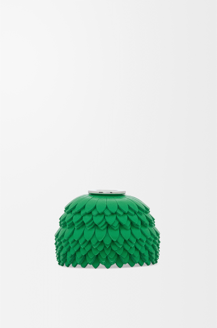 LOEWE Charm Flower en piel de ternera Verde Tropical