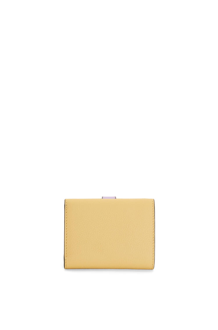 LOEWE Trifold wallet in soft grained calfskin Dark Butter/Mauve