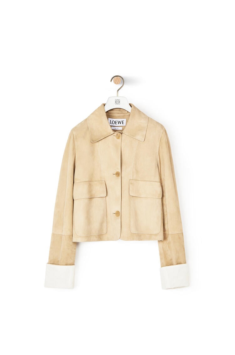 LOEWE Button jacket in suede Gold pdp_rd