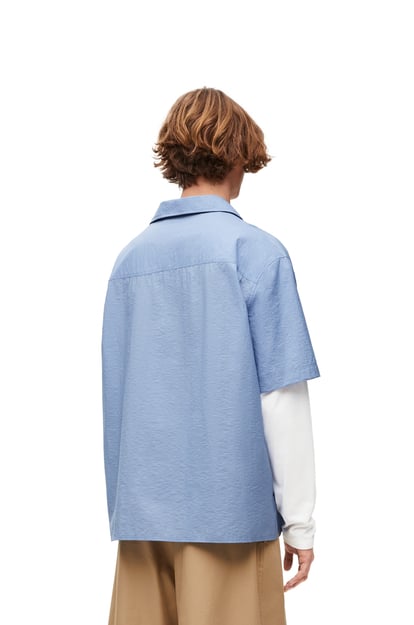 LOEWE Trompe l'oeil shirt in cotton blend 破曉藍/白色 plp_rd