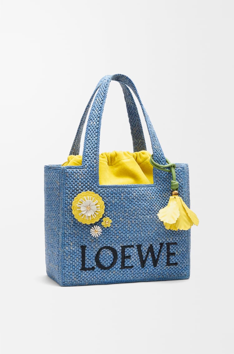 LOEWE Broche fleur en cuir de veau Jaune