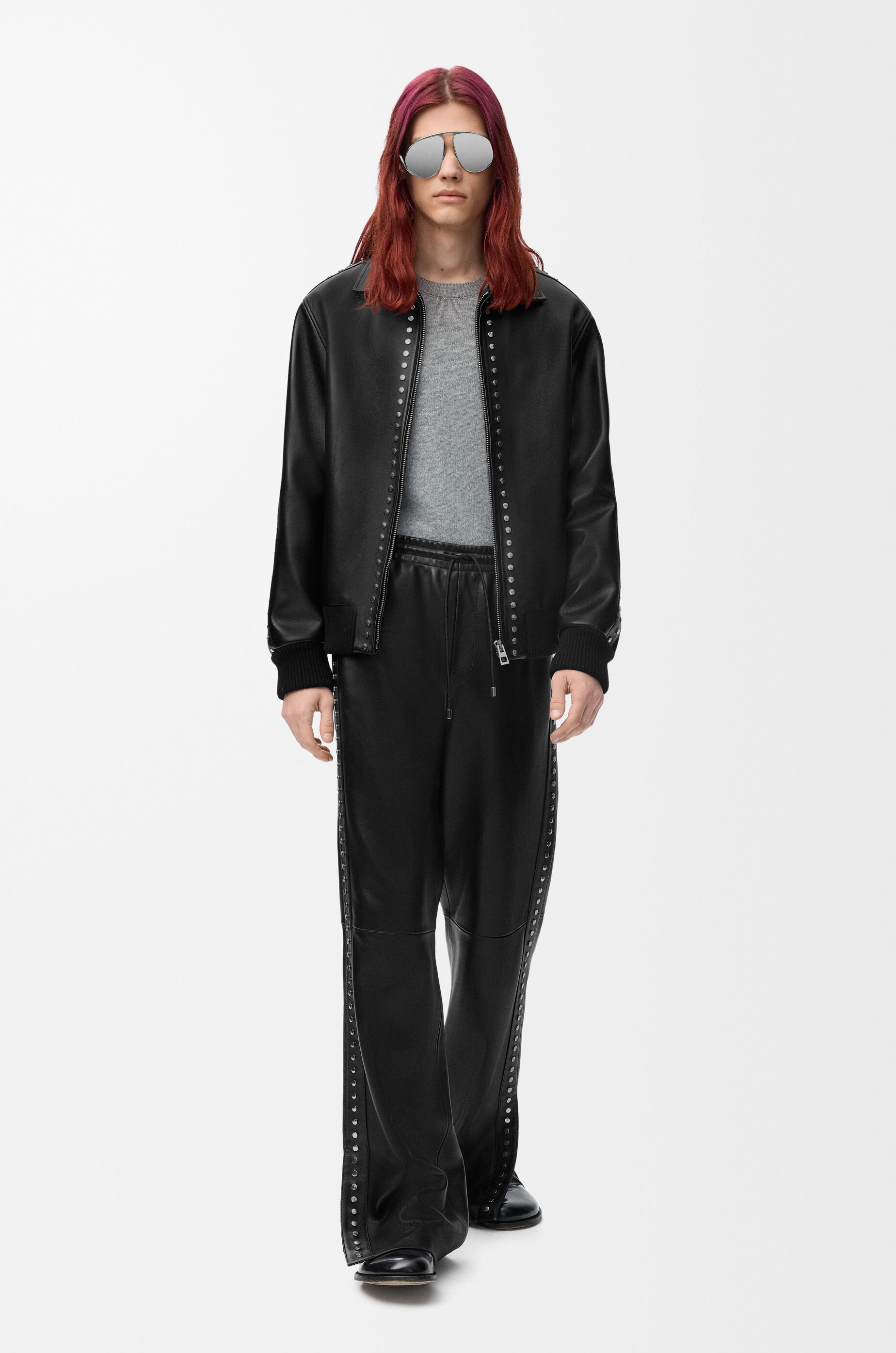 Trousers in nappa lambskin Black - LOEWE APAC official website