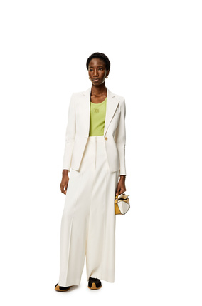 LOEWE Tailored trousers in wool and silk Ivory plp_rd