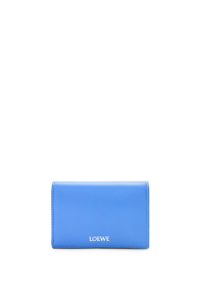 LOEWE Slim bifold cardholder in shiny nappa calfskin Seaside Blue