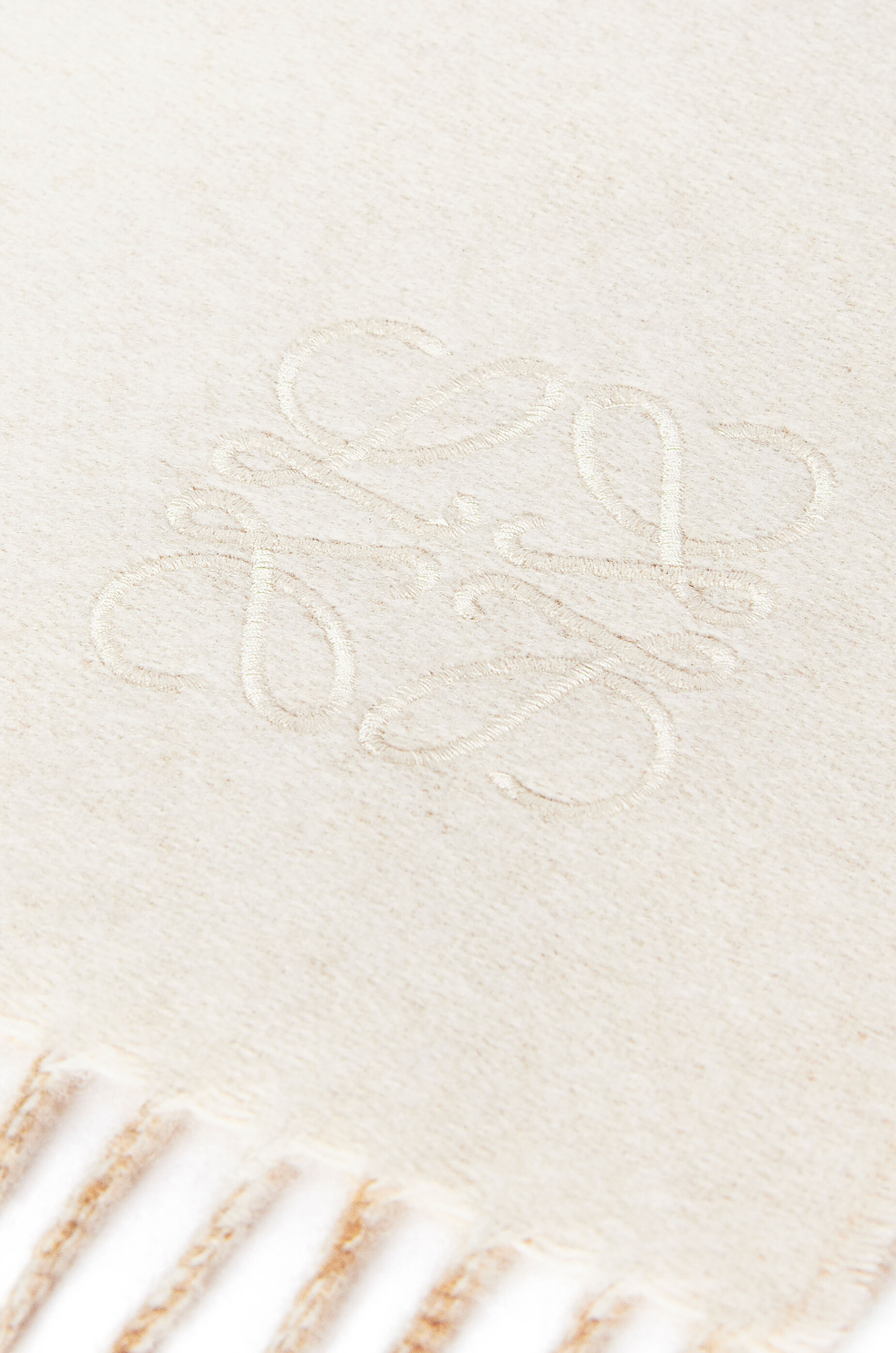 バイカラー スカーフ（ウール&カシミヤ） ベージュ - LOEWE