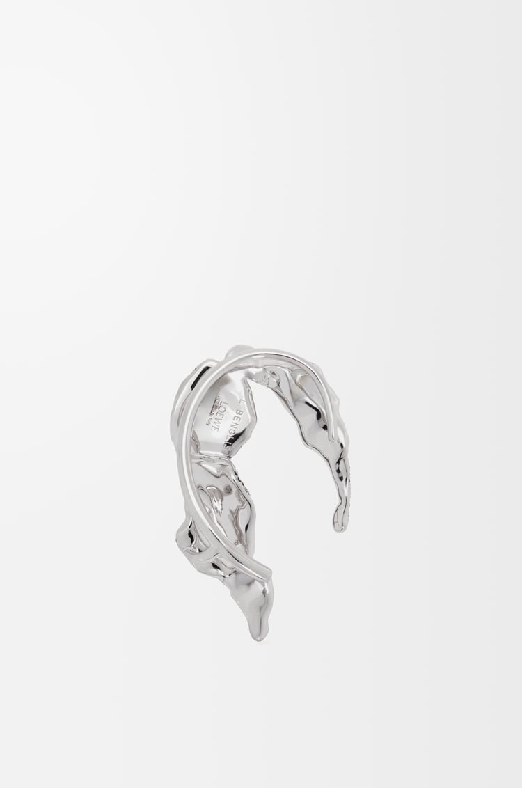 LOEWE Glitter Fragment ear cuff in sterling silver and crystals  Silver/Light Mauve/Pale Yellow