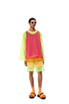 LOEWE Layered lurex knit shorts Multicolor plp_rd