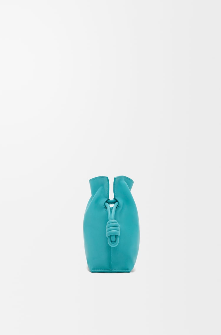 LOEWE Mini Flamenco clutch in nappa calfskin Deep Turquoise