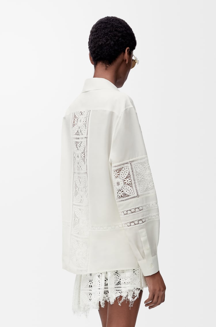 LOEWE Camisa en algodón y seda Blanco