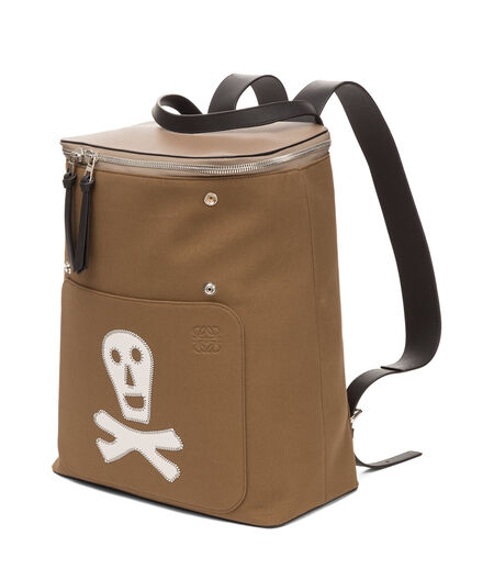 Goya Skull Backpack Bronze/Dark Taupe - LOEWE
