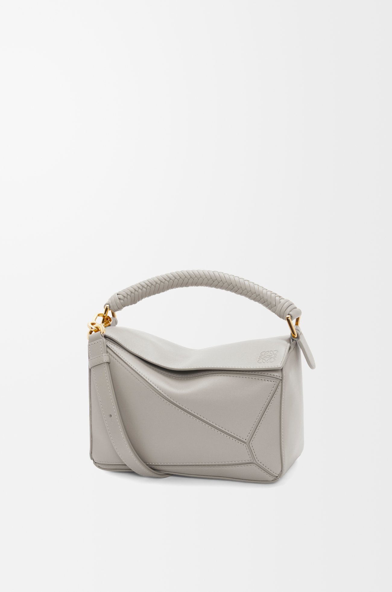 LOEWE Bolso Puzzle pequeño en piel de ternera Gris Valva