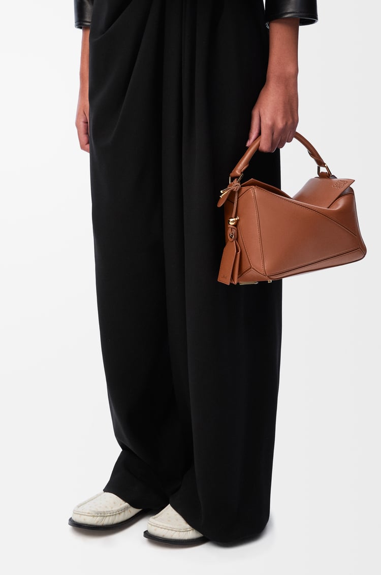 LOEWE Small Featherlight Puzzle bag in nappa lambskin Pecan