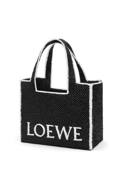 LOEWE Bolso LOEWE Font Tote grande en rafia Negro plp_rd
