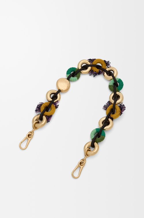 LOEWE Correa de cadena con eslabones circulares Verde/Amarillo