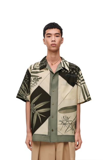 LOEWE Short sleeve shirt in cotton and silk Antrachite/Multicolor plp_rd