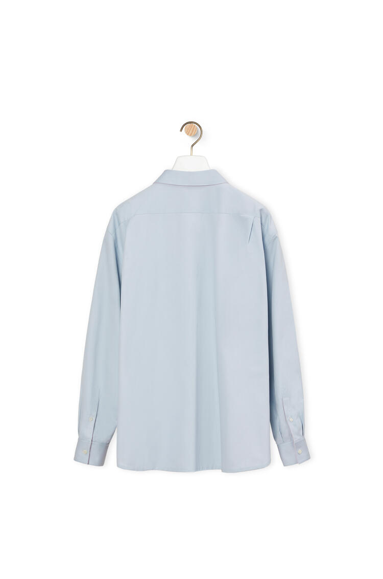 LOEWE Reversible Anagram shirt in cotton Light Blue/Light Pink