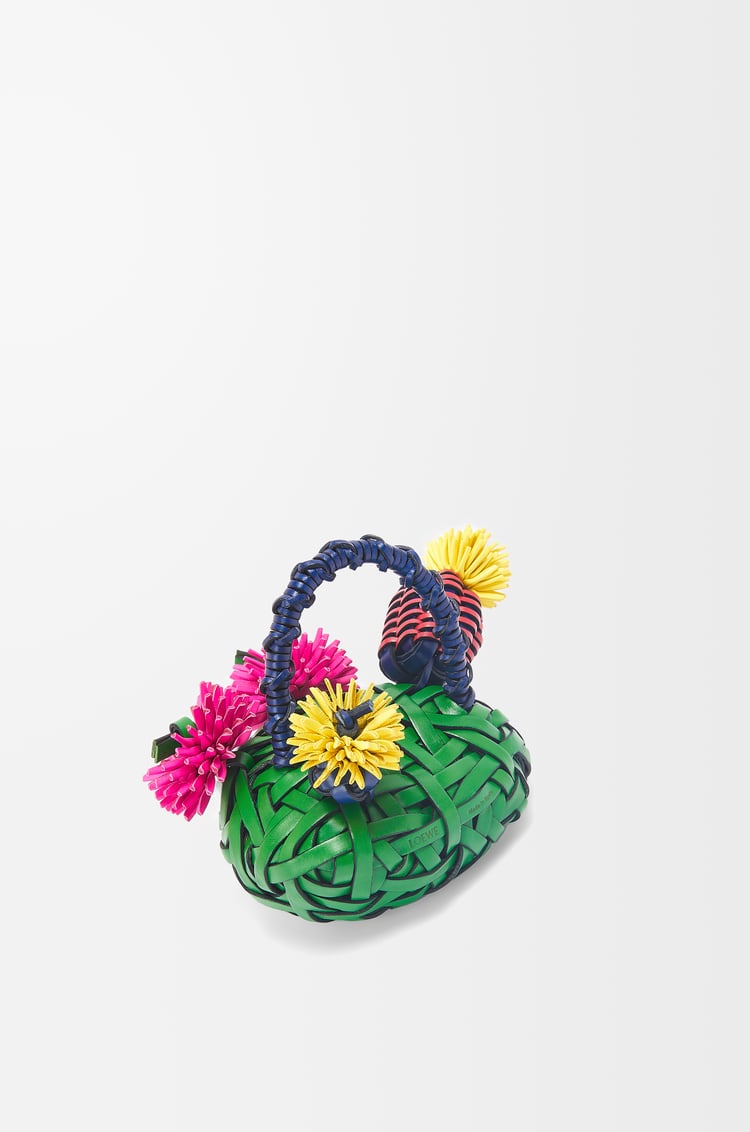 LOEWE Tope de puerta con forma de cactus en piedra y piel de ternera Verde