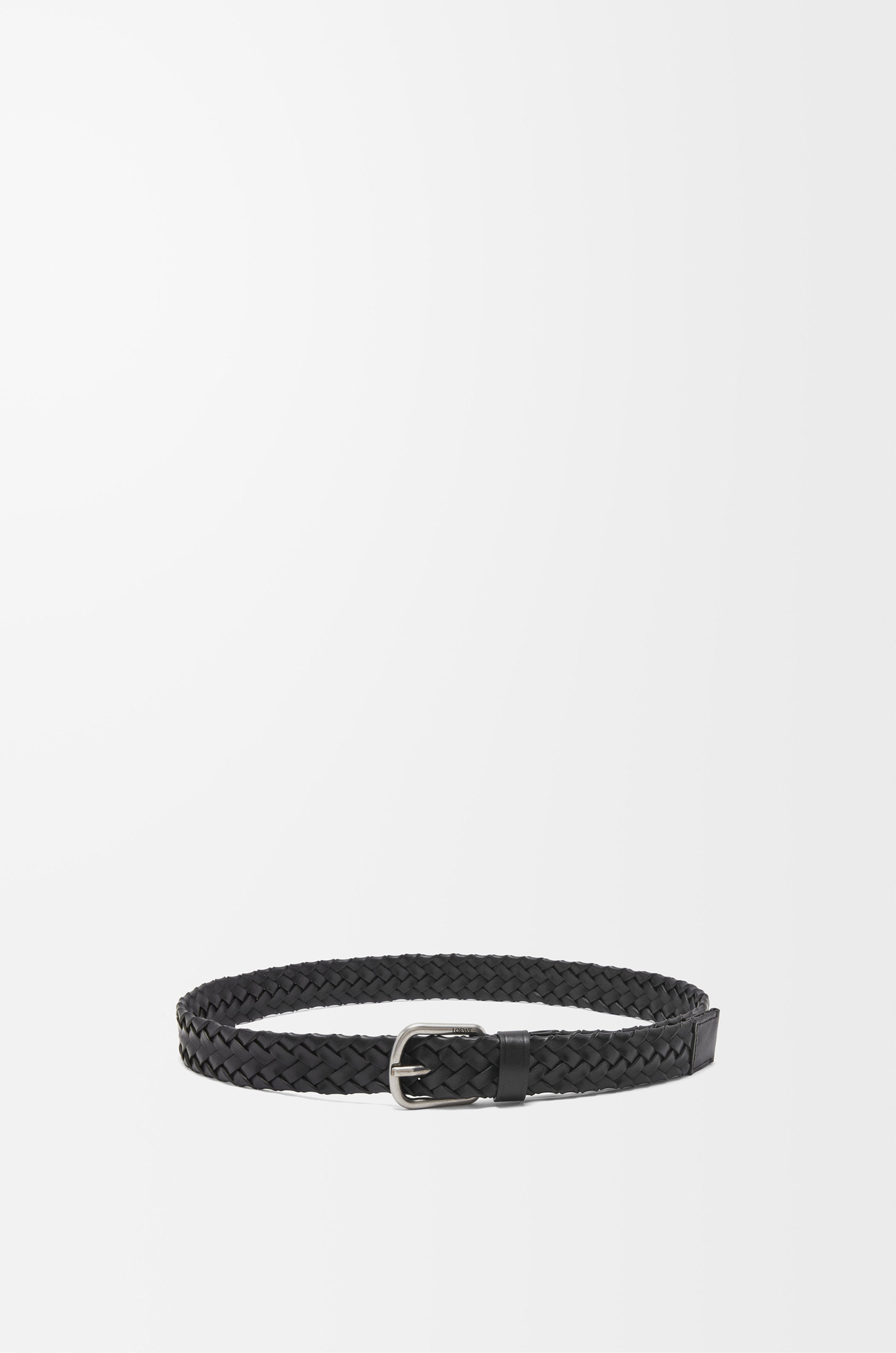 LOEWE チャンキー ウーブン ベルト（ベジタブルタンニンカーフ）  ブラック/ヴィンテージパラジウム plp_rd