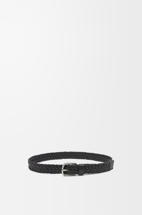 LOEWE Cinturón ancho tejido en piel de ternera  Negro/Paladio Vintage plp_rd