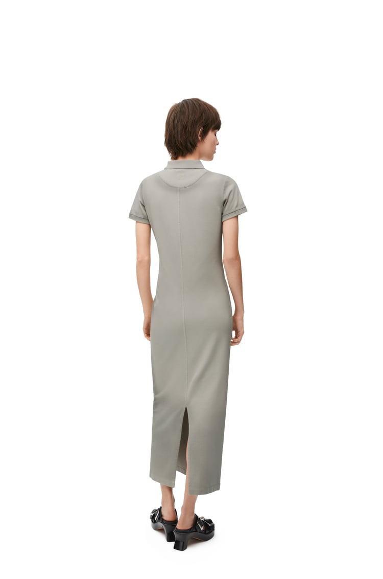 LOEWE Polo dress in cotton Cold Grey