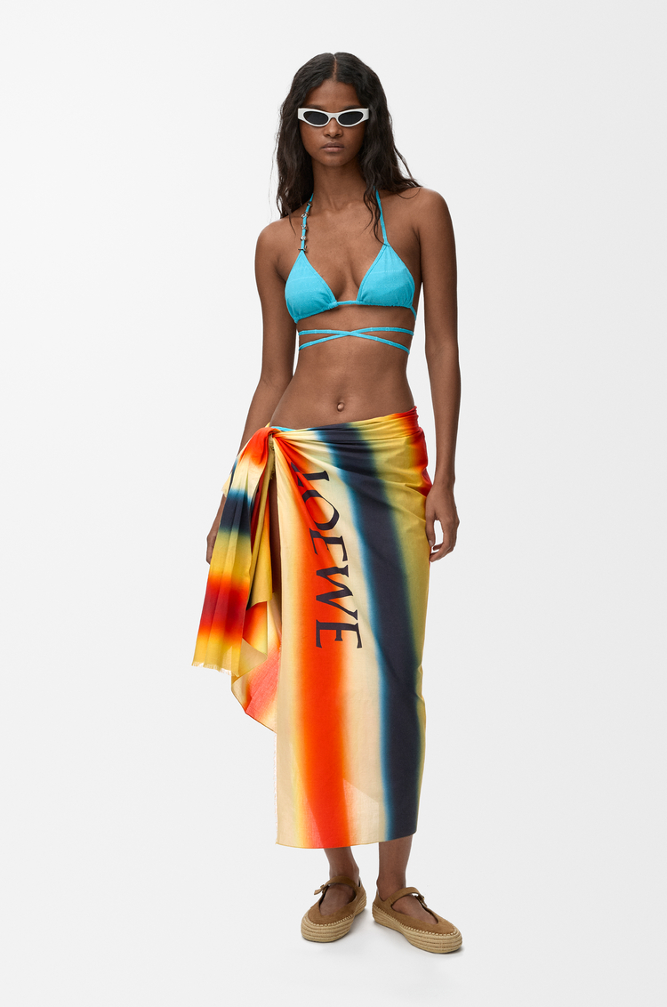 LOEWE 棉质沙滩巾 橙色/多色